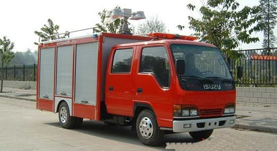 Isuzu single axle rescue lighting fire truck